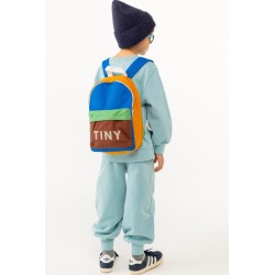 Tinycottons - Plecak dziecięcy COLOR BLOCK BACKPACK - blue/emerald