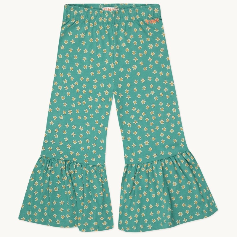 Tinycottons - Bawełniane spodnie dziecięce DAISIES - deep green