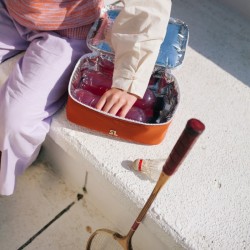 Sticky Lemon - Torba termoizolacyjna Cooler Bag - glossy magenta + gravel orange