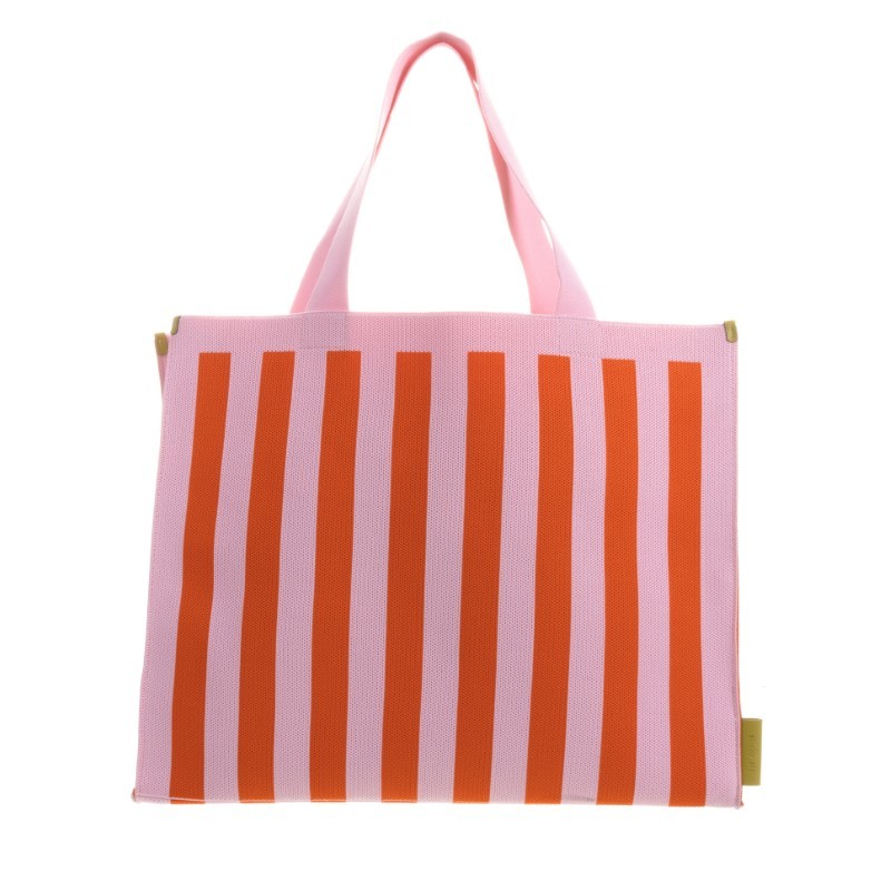 The Sticky Sis Club - Dzianinowa torba na zakupy Shopper - dolce pink + arancia orange