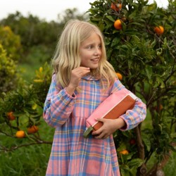 Sticky Lemon - Piórnik Farmhouse - flower pink + willow brown