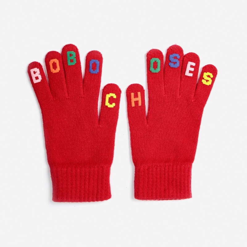 Bobo Choses - Rękawiczki dzianinowe Kids Bobo Choses gloves - red