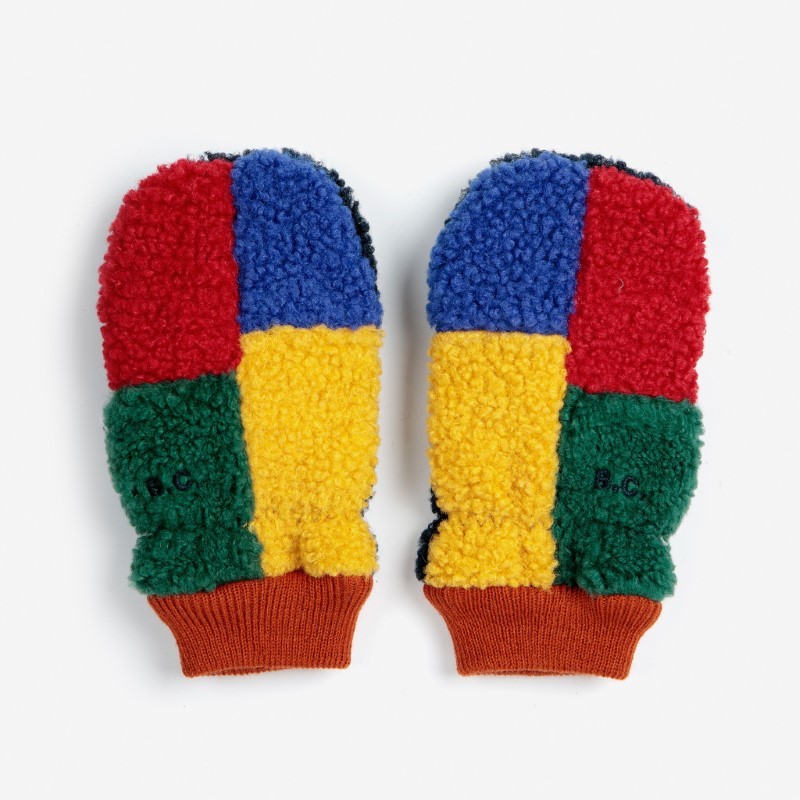 Bobo Choses - Ocieplane rękawiczki z jednym palcem Kids Color block mittens - multicolor