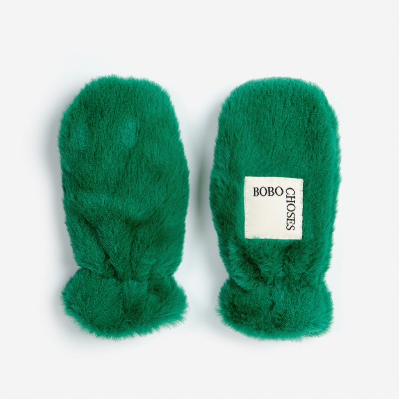 Bobo Choses - Ocieplane rękawiczki z jednym palcem Kids B.C mittens - green