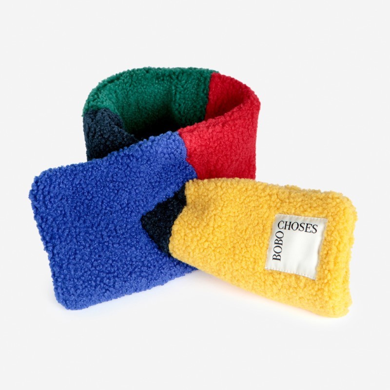 Bobo Choses - Komin ze sztucznego futerka Kids Color Block neck warmer - multicolor