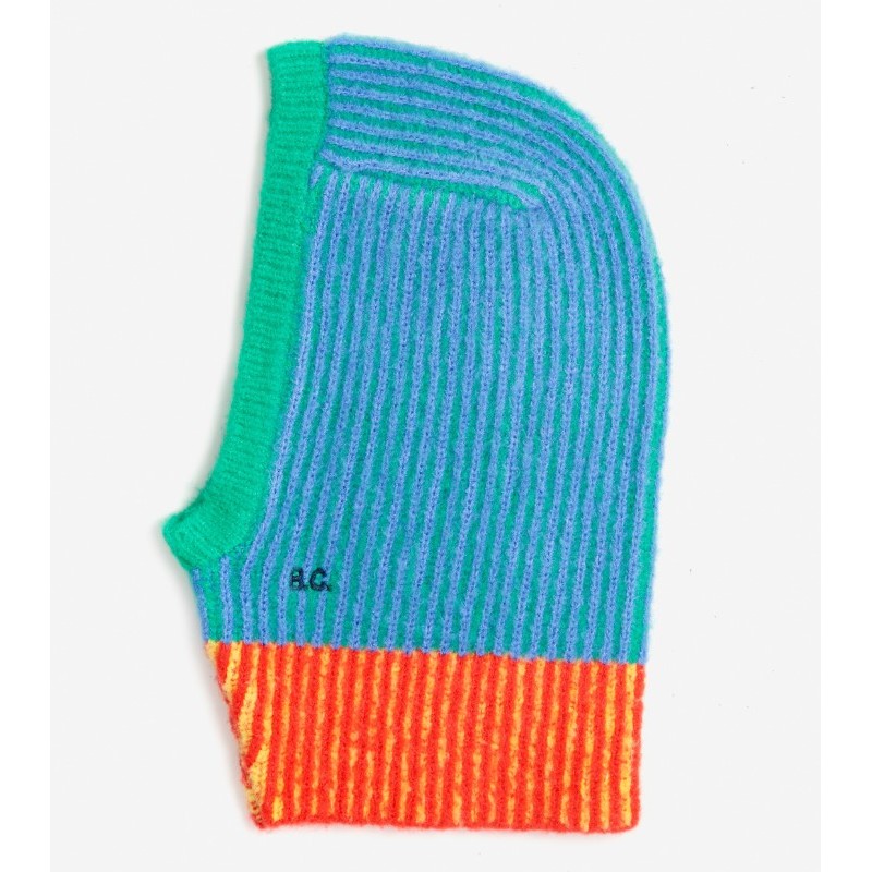 Bobo Choses - Dzianinowa kominiarka Kids Color stripes balaclava - multicolor