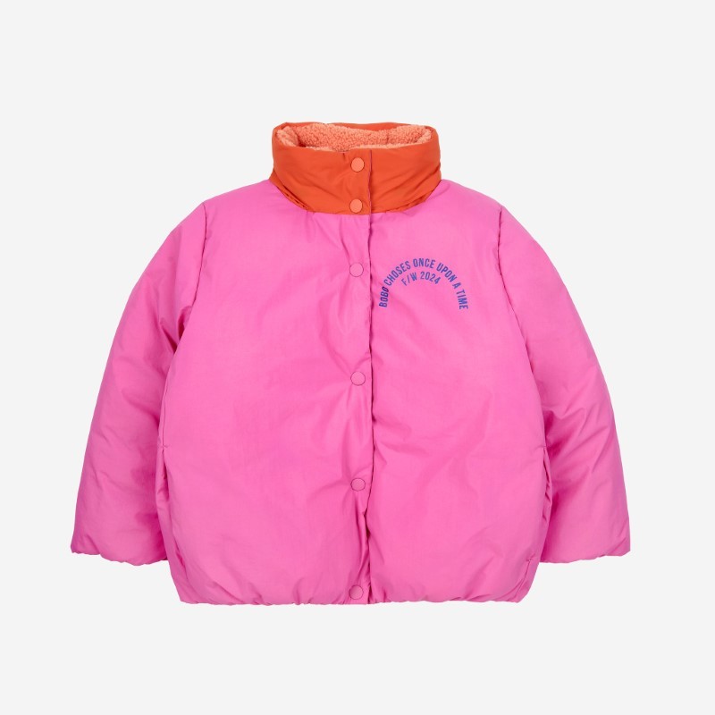 Bobo Choses - Kurtka ocieplana Kids Bobo Circle anorak - fuchsia