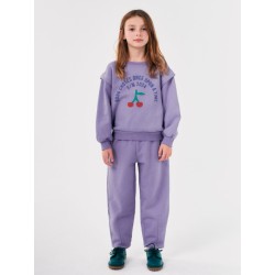 Bobo Choses - Spodnie dresowe z haftem Kids Bobo Cherry jogging pants - lavender