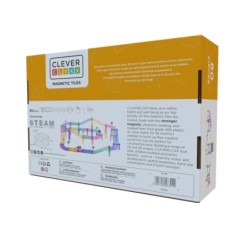 Cleverclixx - Klocki magnetyczne Large Race Track Pastel - 80 el.