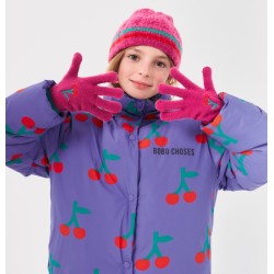 Bobo Choses - Rękawiczki dzianinowe Kids Cherry gloves - fuchsia