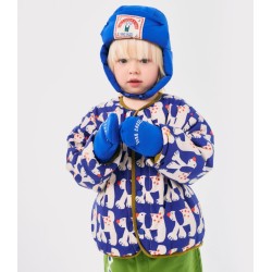 Bobo Choses - Pikowana czapka uszatka Kids B.C chapka - blue