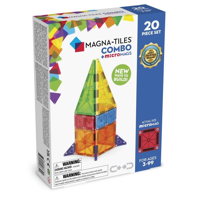 Magna Tiles - Klocki magnetyczne COMBO microMAGS 20el.