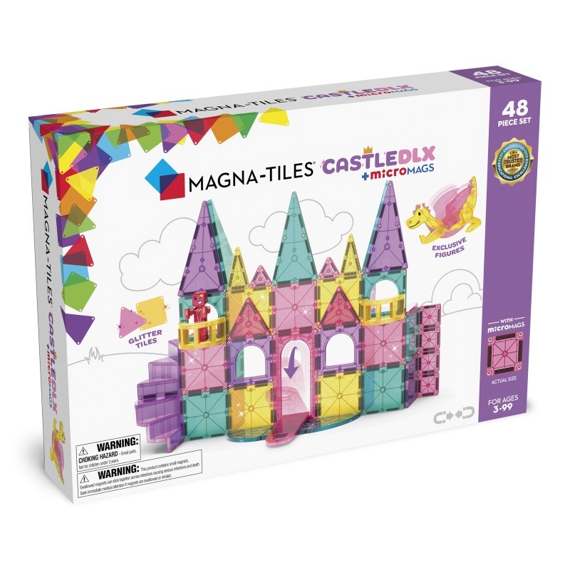 Magna Tiles - Klocki magnetyczne Zamek DLX 48el.