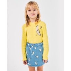 Bobo Choses - Spódnica mini Kids Beneath the Moon all over skirt - light blue