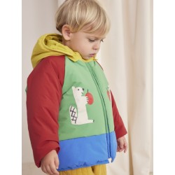 Bobo Choses - Kurtka z kapturem Baby Hungry Squirrel anorak - green