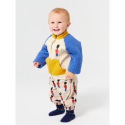 Bobo Choses - Pikowana bluza na suwak Baby Little Tin Soldier sweatshirt - multicolor