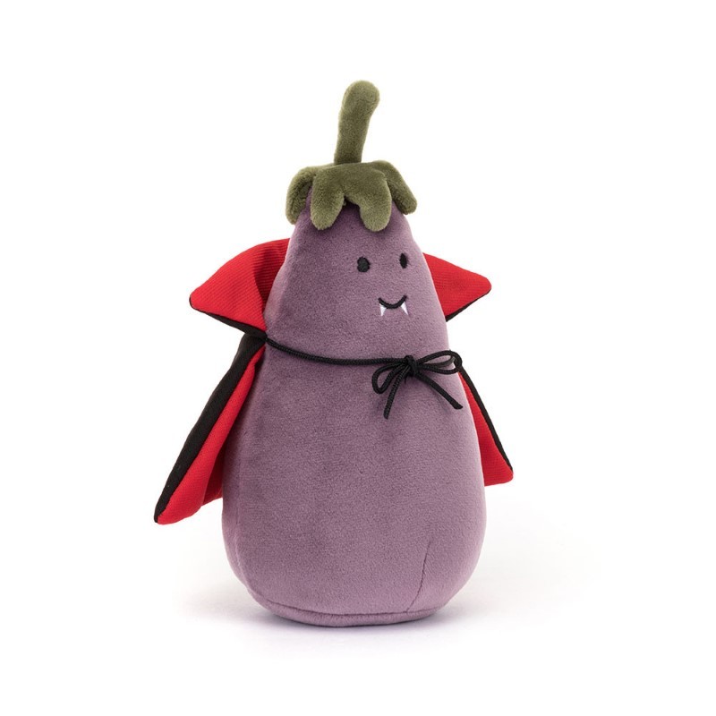 Jellycat - Przytulanka Zabawny bakłażan wampir 16cm - Halloween