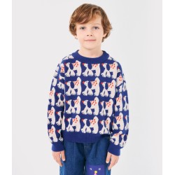 Bobo Choses - Żakardowy sweter z dzianiny Kids Fairy Dog all over jumper - offwhite