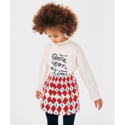 Bobo Choses - Pikowana spódnica mini z plisowaniem Kids Harlequin all over skirt - red