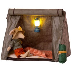 Maileg - Akcesoria dla lalek, miniaturowa lampion Vintage - red