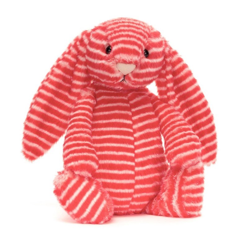 Jellycat - Przytulanka Bashful Królik Evey 31cm - czerwono-kremowy