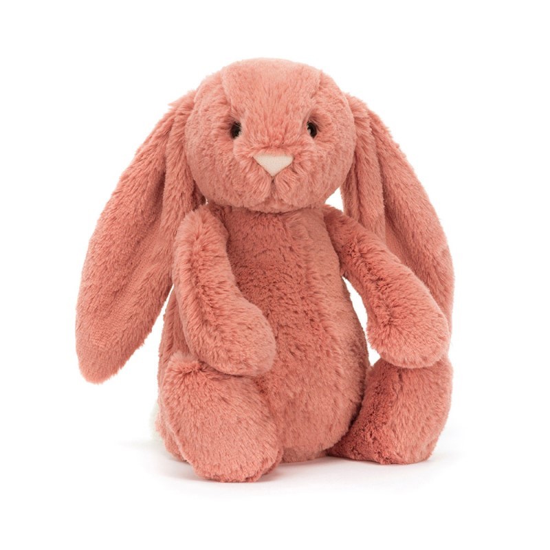 Jellycat - Przytulanka Bashful Królik 31cm - malinowy