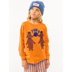 Tinycottons - Bawełniany longsleeve dziecięcy TINY DOGS TEE - light rust