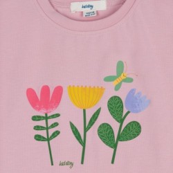 Kid Story - T-shirt z bawełny organicznej, pink blash