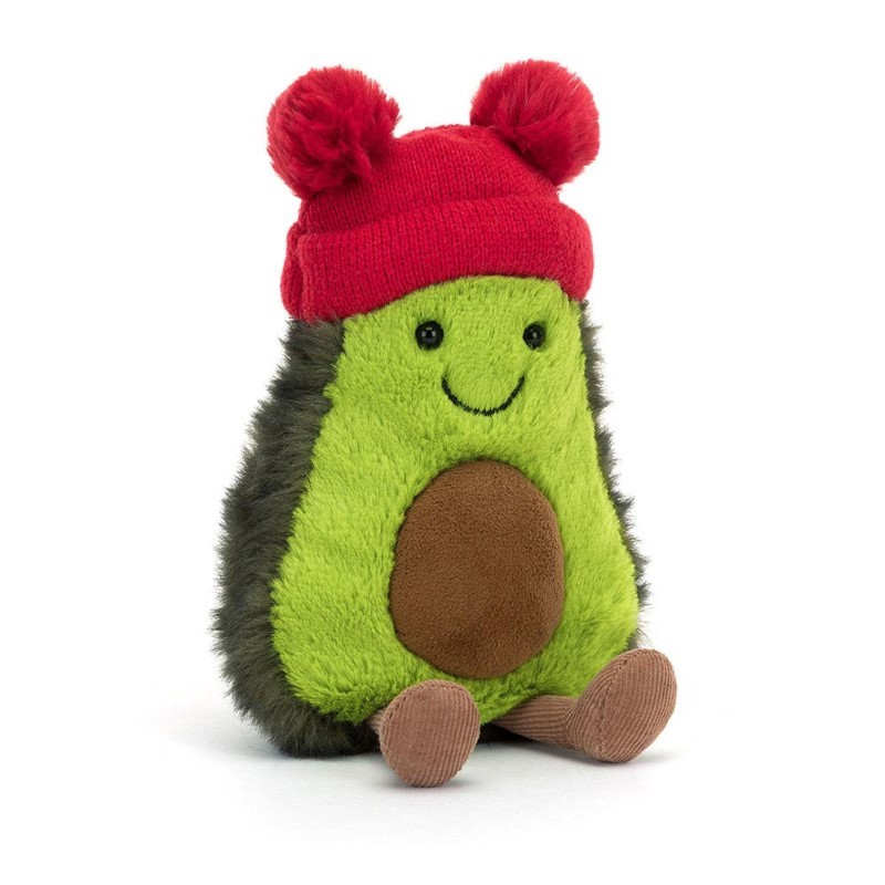 Jellycat - Przytulanka Zabawne awokado w czapce czerwonej 19cm