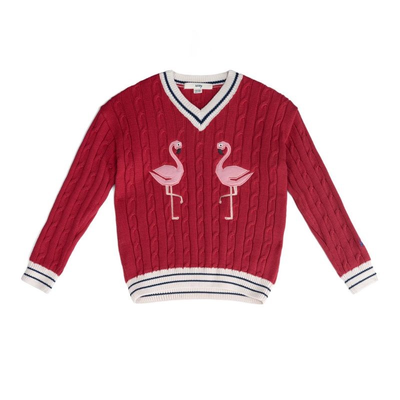 Kid Story - Sweter z bawełny organicznej, red flaming