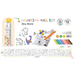 Avenir - Zestaw do kolorowania Haku Yoka Colouring Roll Kit, świat dinozaurów