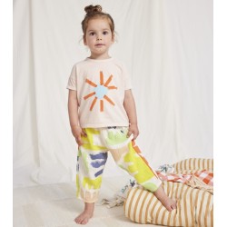 Bobo Choses - Bawełniany t-shirt z nadrukiem Baby Sun - light pink