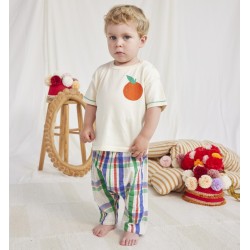 Bobo Choses - Dzianinowy t-shirt z nadrukiem Baby Tomato - offwhite