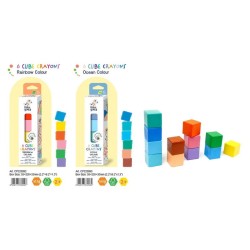 Avenir - Kredki kostki Haku Yoka Cube Crayons, 6 kolorów - tęczowe