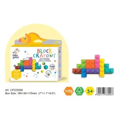 Avenir - Kredki klocki Haku Yoka Block Crayons, triceraptos