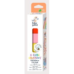 Avenir - Kredki kostki Haku Yoka Cube Crayons, 6 kolorów - rainbow