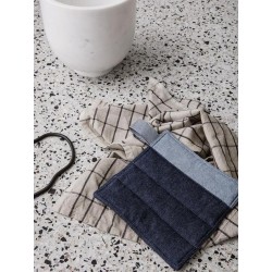 Ferm Living - Łapki do garnków Denim 2-pak - Blue